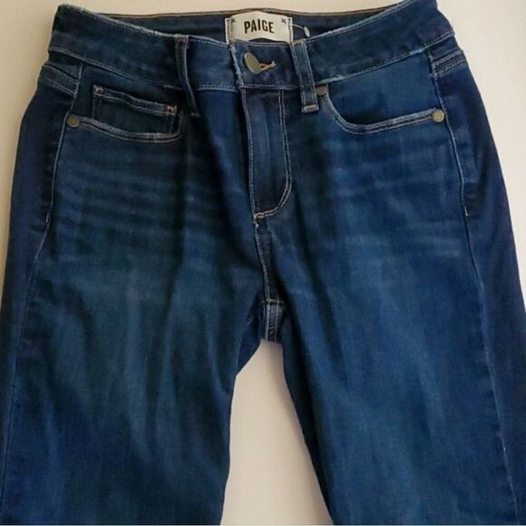 Paige Kylie jeans women's size 0 size 25 blue demin crop cropped distressed - Picture 6 of 16